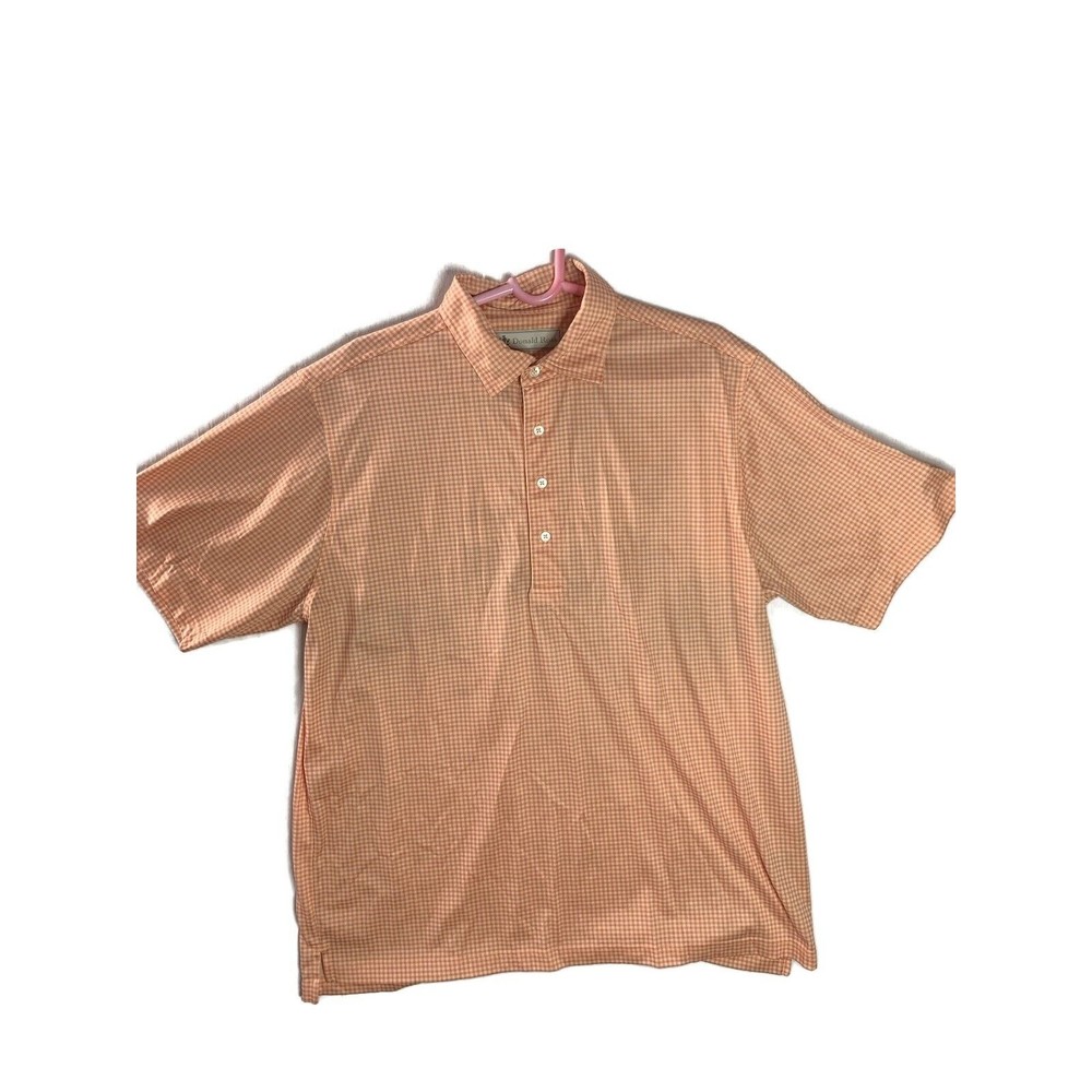 Donald Ross Mizner Country Club Orange Checkered Polo